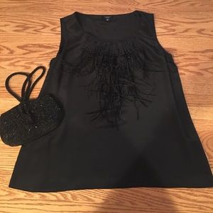 100% Silk Boho Feather Top